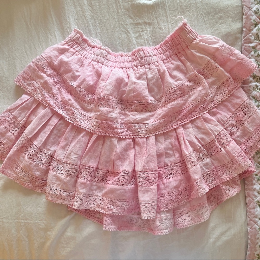 Loveshackfancy Ruffle Mini Skirt